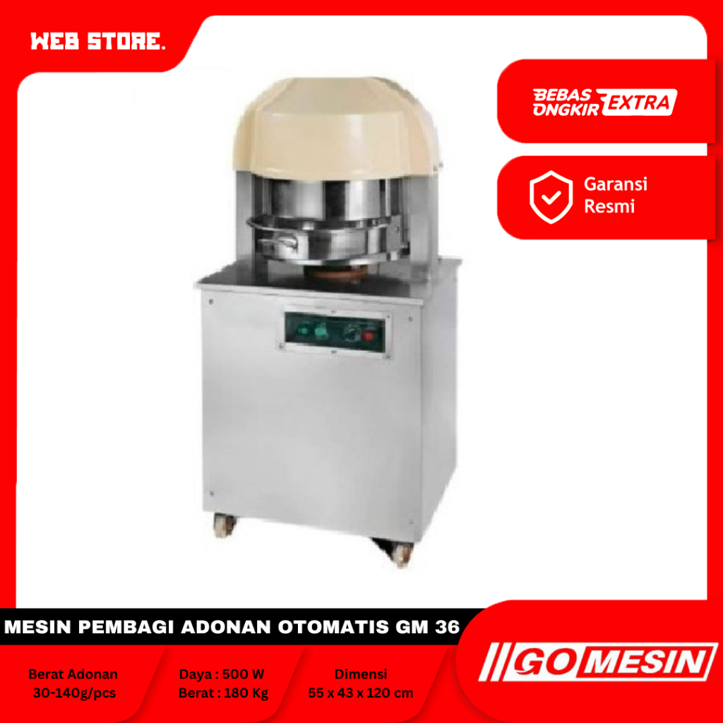 Dough Divider Mesin Pembagi Adonan Roti Otomatis Gomesin GM-36