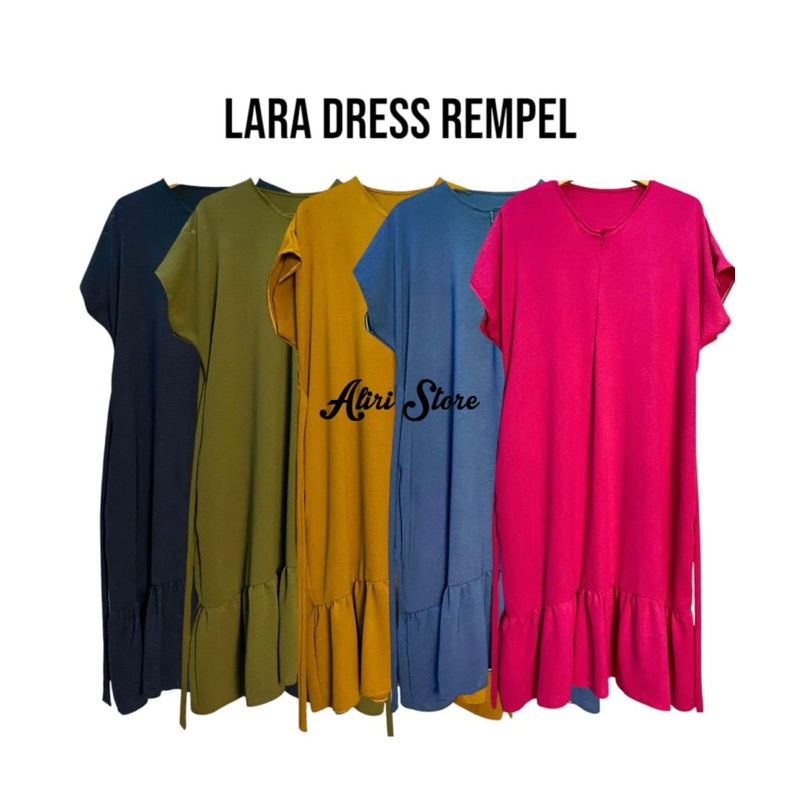 Lara Daster Rempel Busui Jumbo Viral Bahan Crincle Polos Wanita