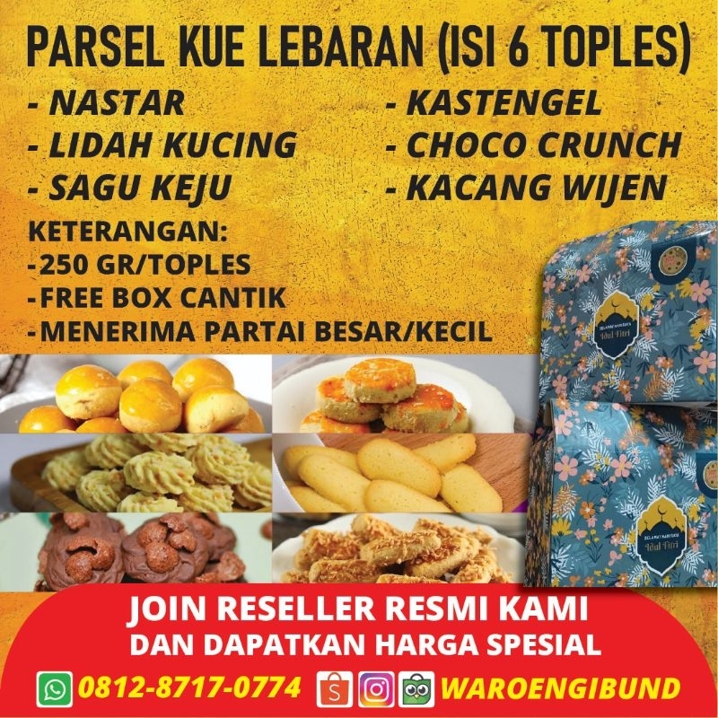 

Parsel kue lebaran (isi 6 toples)