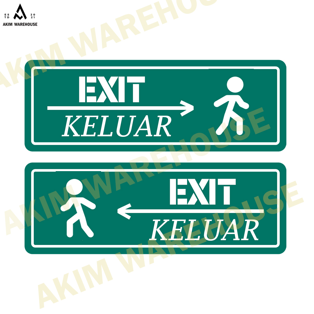 

Stiker Arah Panah Petunjuk EXIT Keluar