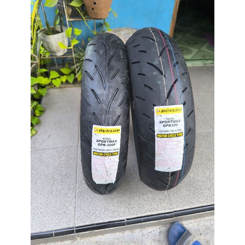 PROMO Ban set 150/60-17 & 120/70-17 DUNLOP RADIAL SPORTMAX GPR-300 NINJA 250 FI KARBU ZX25R R25 CBR 