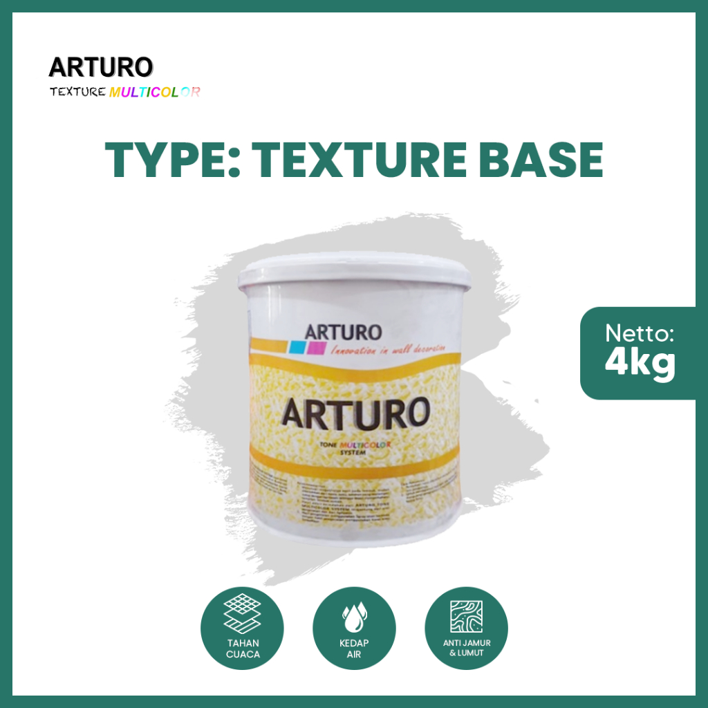 ARTURO Cat Texture Type Texture Base 5KG (GLN) – Cat Dinding Premium dengan Efek Tekstur