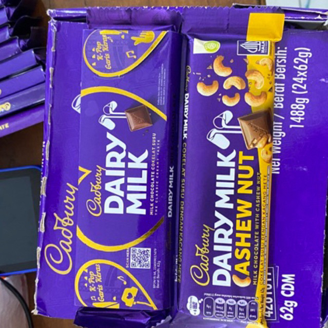 

cadbury dairy milk 62gr x 10pcs mulus