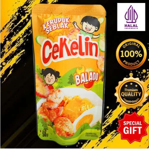 

CEKELIN Cemilan Kerupuk Seblak " Rasa Balado " - Isi 50gr