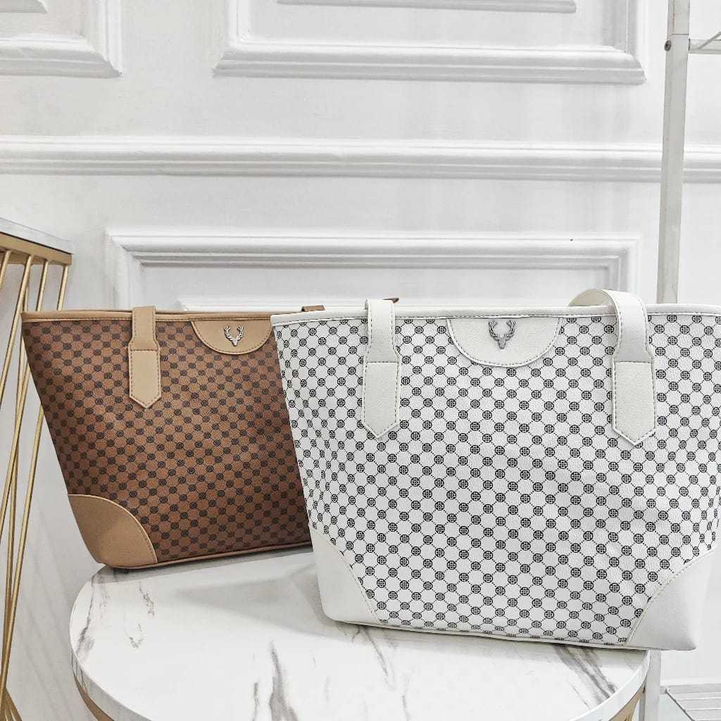 TAS TOTE BAG ALENA - TOTE BAG KULIAH & KERJA MUAT LAPTOP - TAS BAHU KEKINIAN - TAS BAHU WANITA - TOT