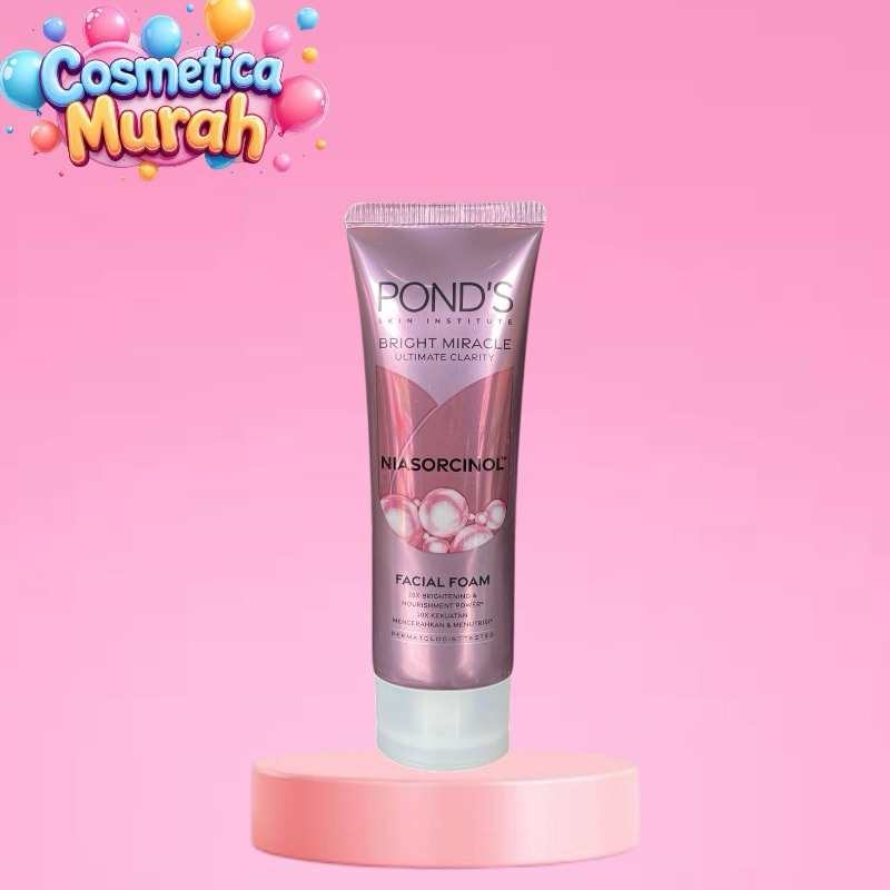 co,x] PONDS BRIGHT MIRACLE ULTIMATE CLARITY NIACORCINOL 50GR PINK - SABUN WAJAH