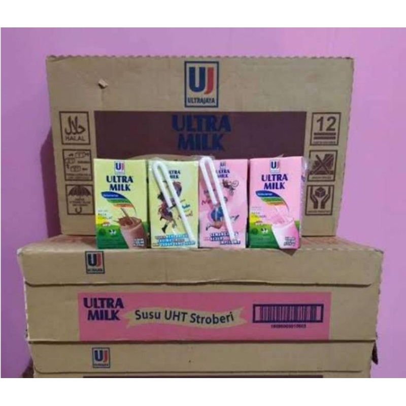

ULTRA MILK 125ML 1 DUS / ISI 40 / COKELAT / STRAWBERRY / FULL CREAM / SUSU ANAK