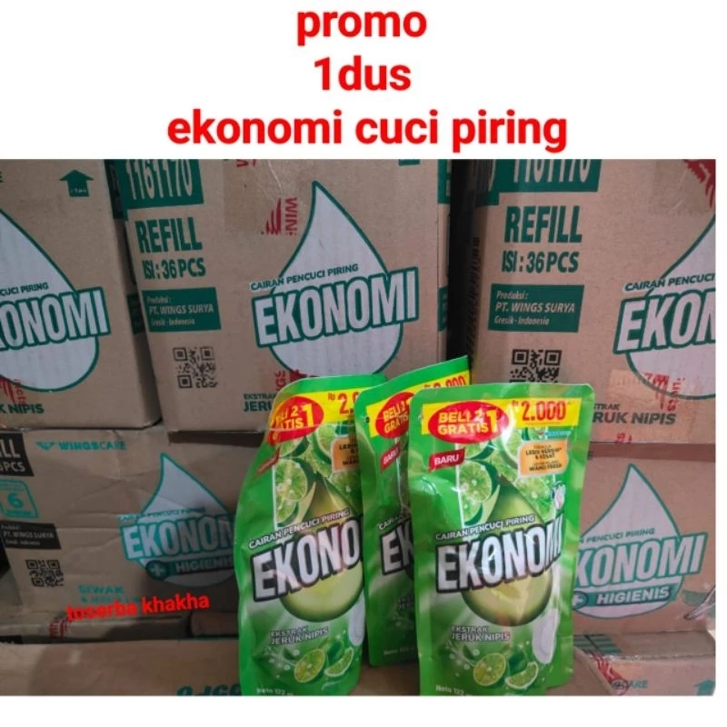 PROMO 1 DUS SABUN CUCI PIRING EKONOMIS 2000AN ISI 36PCS - SABUN CUCI PIRING 122ML