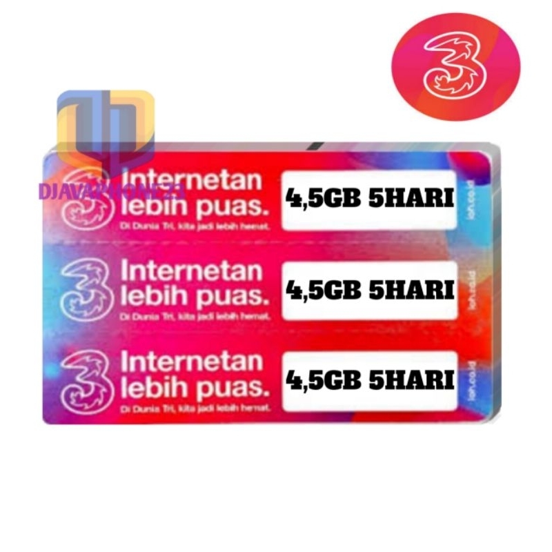 VOUCHER DATA TRI 4,5GB 5HARI (NEW)