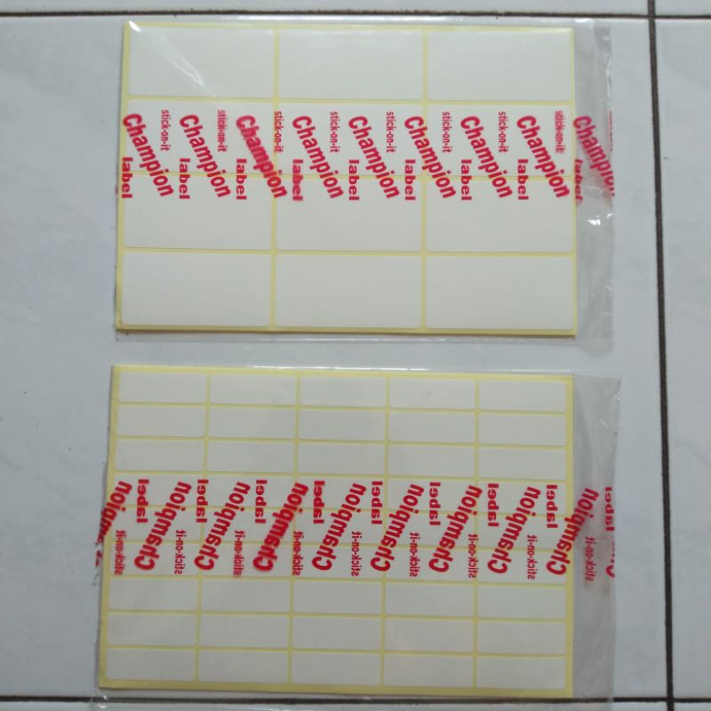 

(1 Pak) Label Kosong