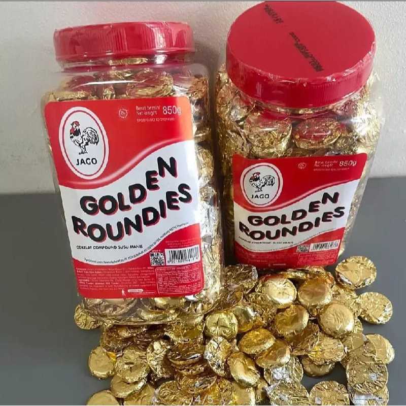 

COKLAT JAGO GOLDEN ROUNDIES 700 GRAM ex 850 GR, COKELAT DELFI KOIN JAGO MILK CHOCOLATE