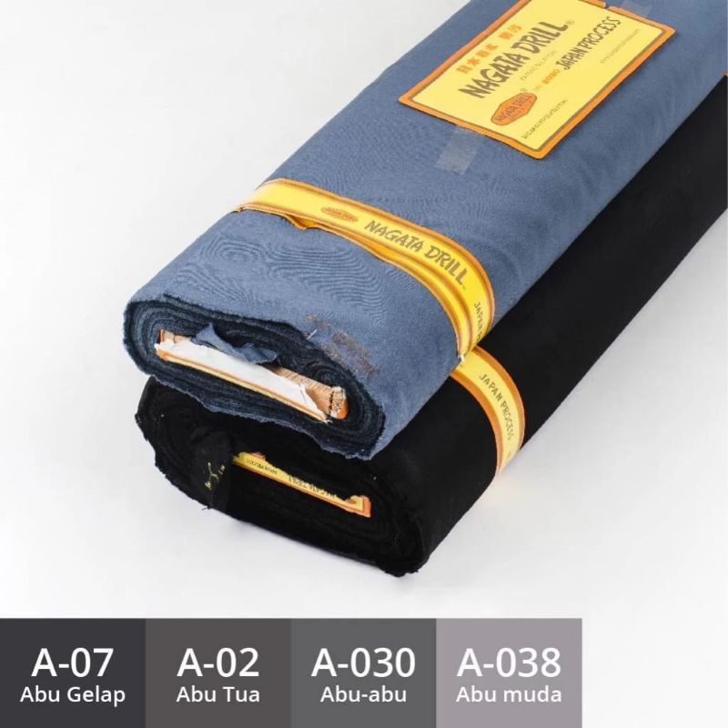 (per ½ meter) NAGATA Japan Drill - Bahan Kain Seragam - Lembut Nyaman Tebal