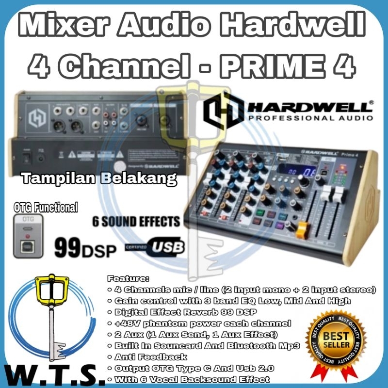 Mixer Audio 4 Channel Hardwell - PRIME 4