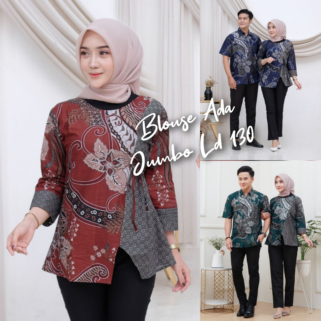 Blouse Batik Wanita Ada Jumbo Ld 130 HEM Batik Pria