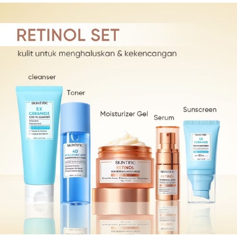SKINTIFIC PAKET RETINOL 5PCS