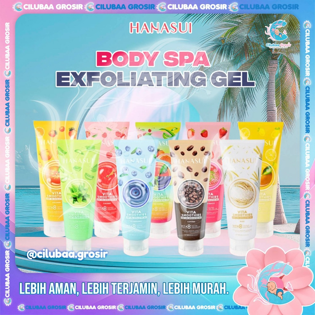 Hanasui Body Spa Exfoliating Gel 180ml || Gel Pembersih Perontok Daki Tubuh Badan BPOM