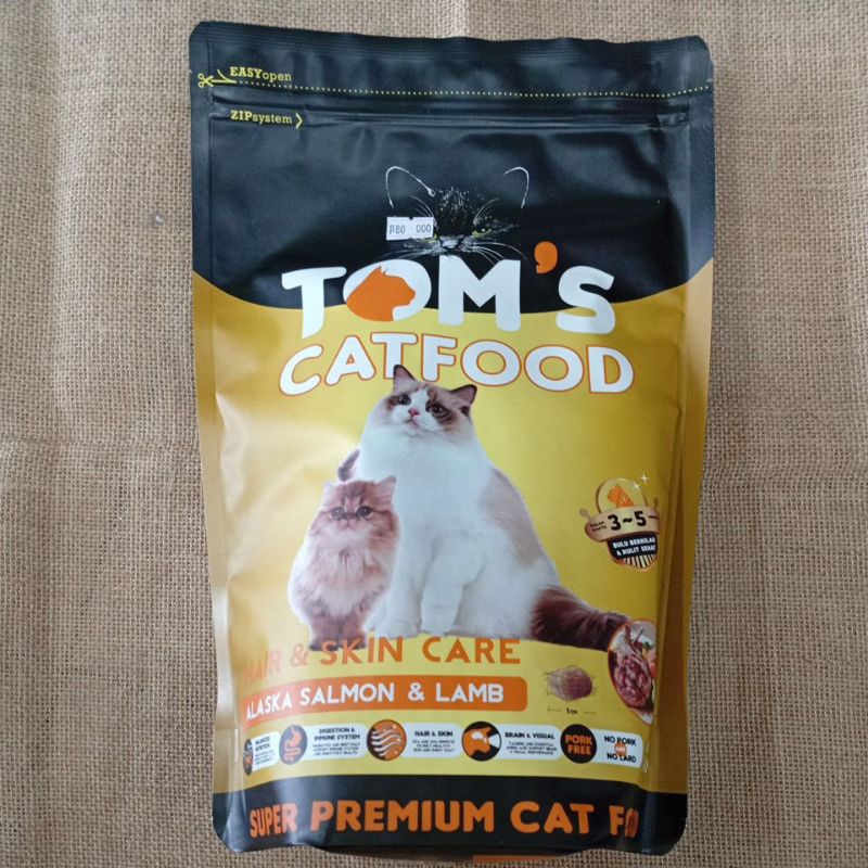 tom's cat food Alaska salmon & lamb hair n skin 1,2 kg