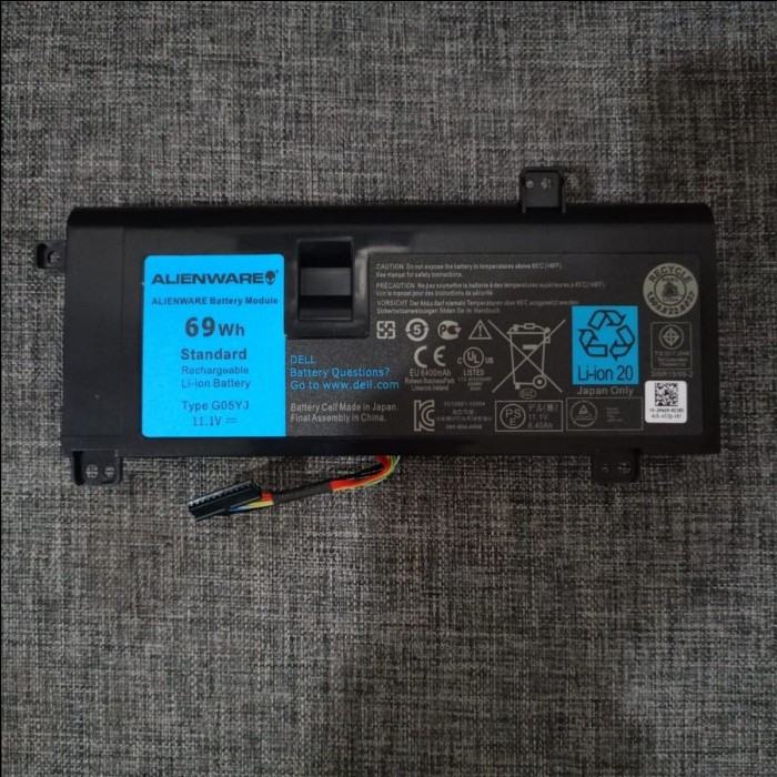 Baterai Laptop Dell Alienware M14X R4 A14 14D G05YJ Y3PN0