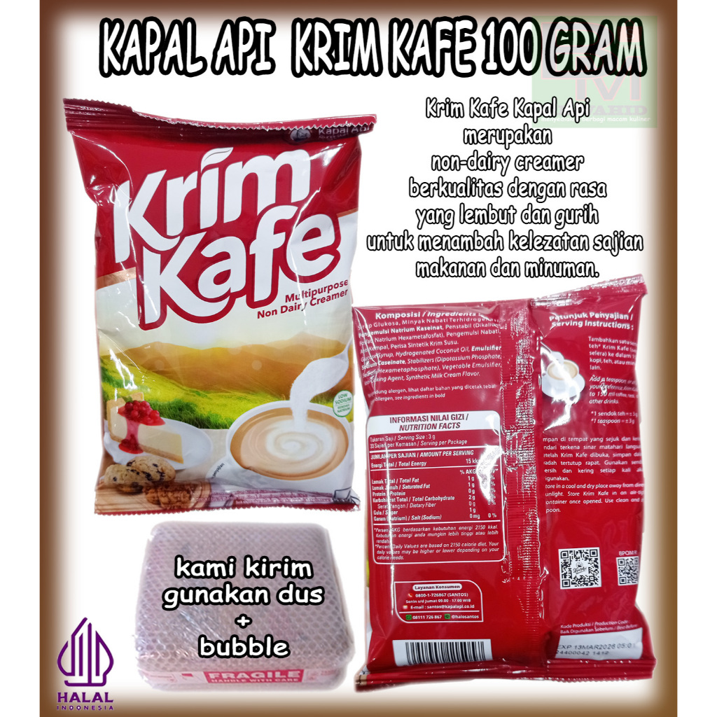 

Krimer Creamer Krim Kafe Kapal Api Kemasan 100 Gram