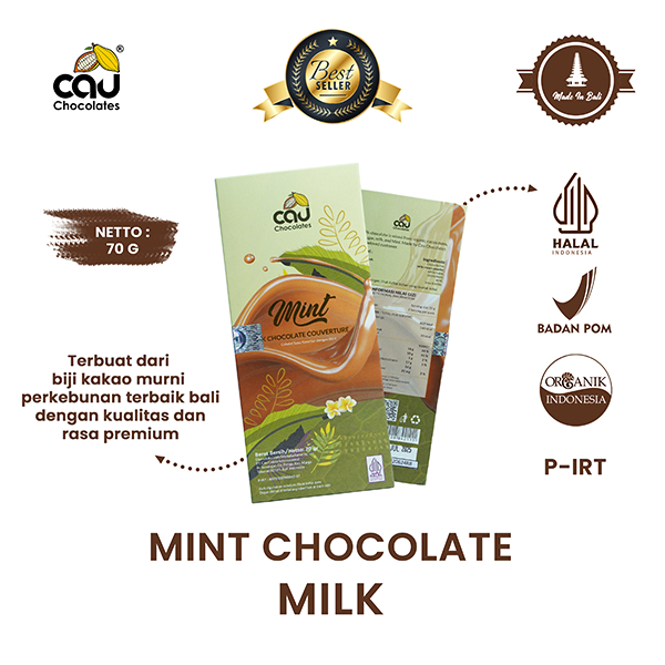 

Cau Chocolates - Dark Milk Chocolate Mint - 70 gr