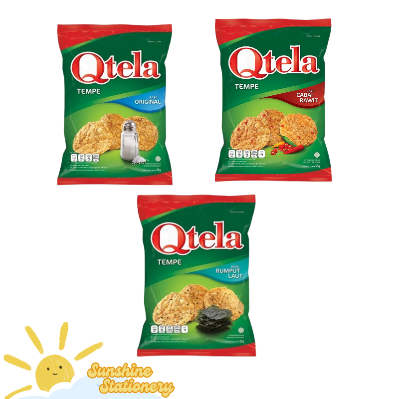 

QTELA Keripik Tempe 55g Original Cabai Rawit Rumput Laut