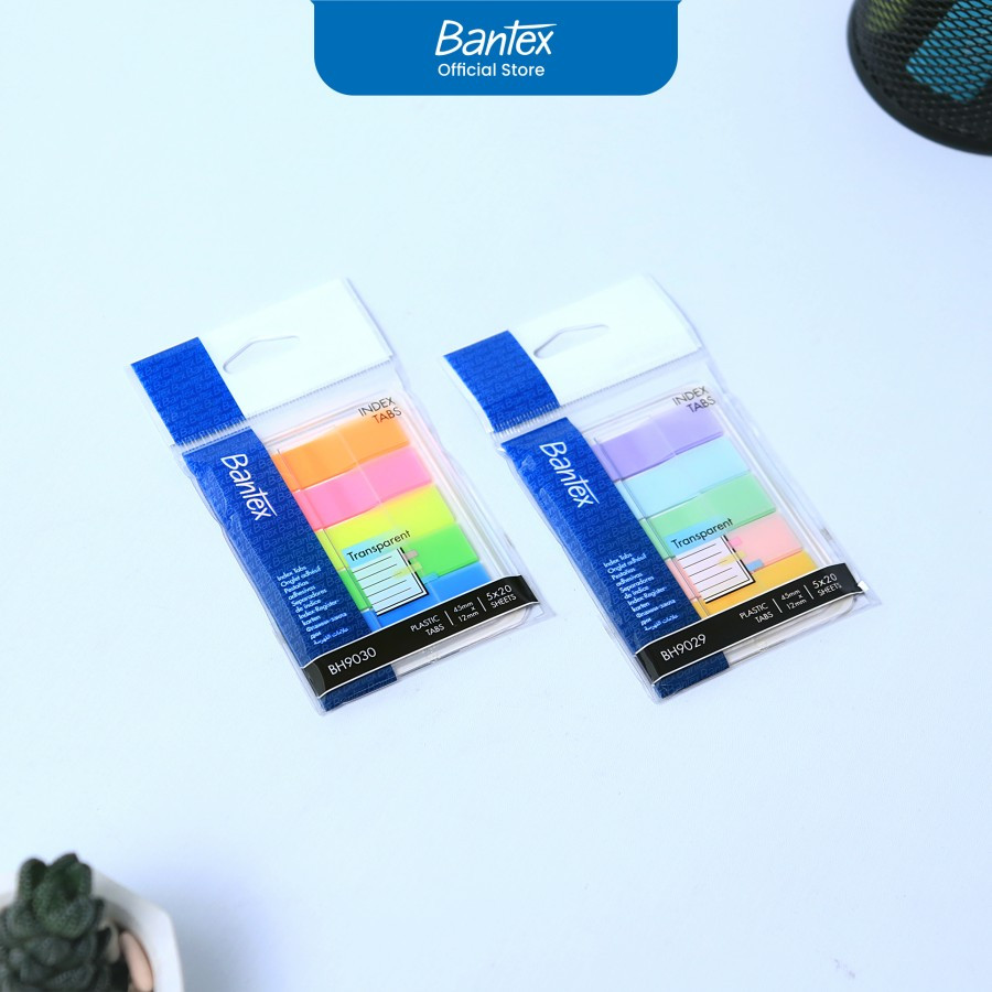 

Bantex Pembatas Halaman Warna Warni Bahan Plastik 45x12 mm ( # BH90.... )