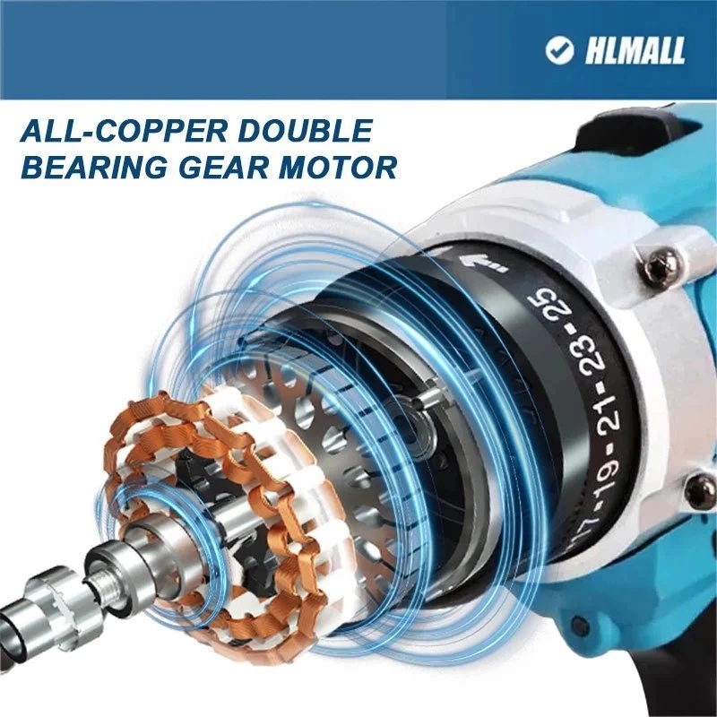 DMS COD-298vf Mesin bor 2baterai cas 10mm bor listrik murah bor tangan baterai besi tembok Beton