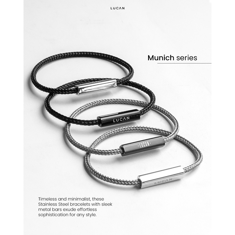 LUCAN - Gelang Lucan Munich Gelang Pria Gelang Stainless Gelang Keren Gelang Gelang Unisex Gelang Co