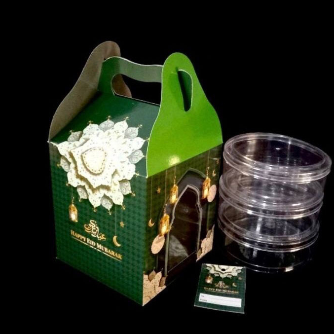 

( 10pcs ) Box Toples Kue Kering 250gr isi 3 lebaran Dus Hampers Lebaran Kardus 13x13x14cm