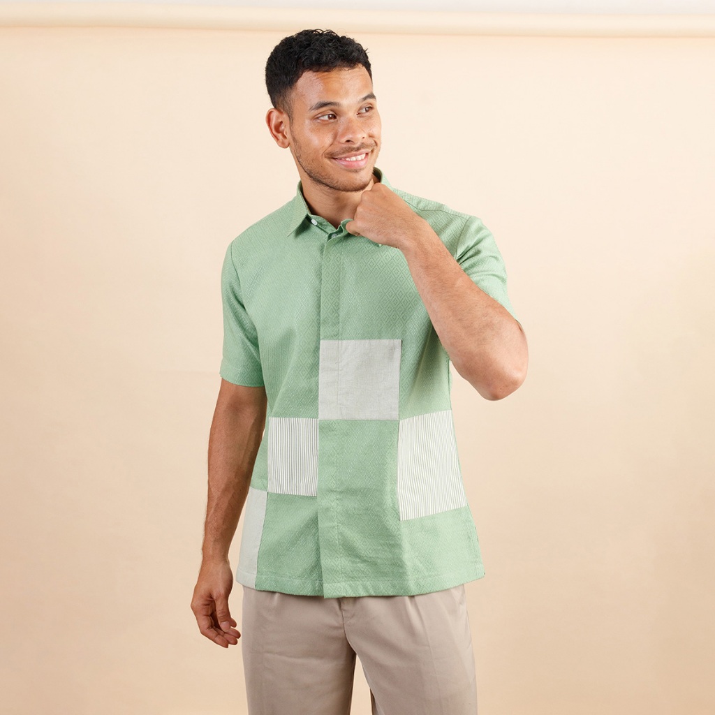 Hirita - Bonolo Kemeja Tenun Lengan Pendek