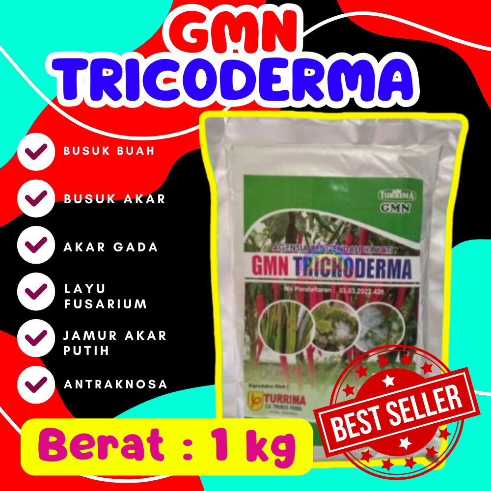TERLAKU  GMN-TRICHODERMA 1000GRAM, FUNGISIDA ANTI JAMUR TRICHODERMA ASLI, GMN-TRICHODERMA ASLI, TRIC