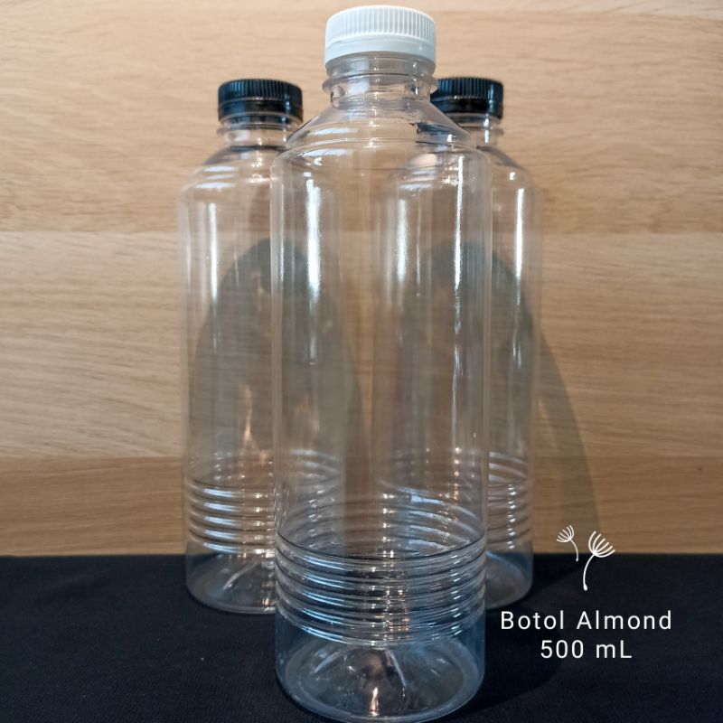 Botol Minum Almond 500 ml PET - Botol plastik kemasan 500ml almon