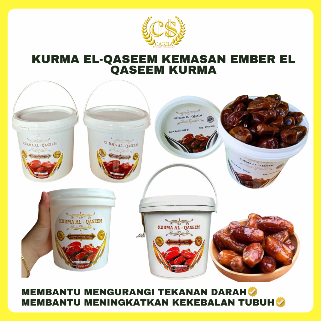 

Kurma EL-QASEEM Kemasan Ember EL Qaseem Kurma