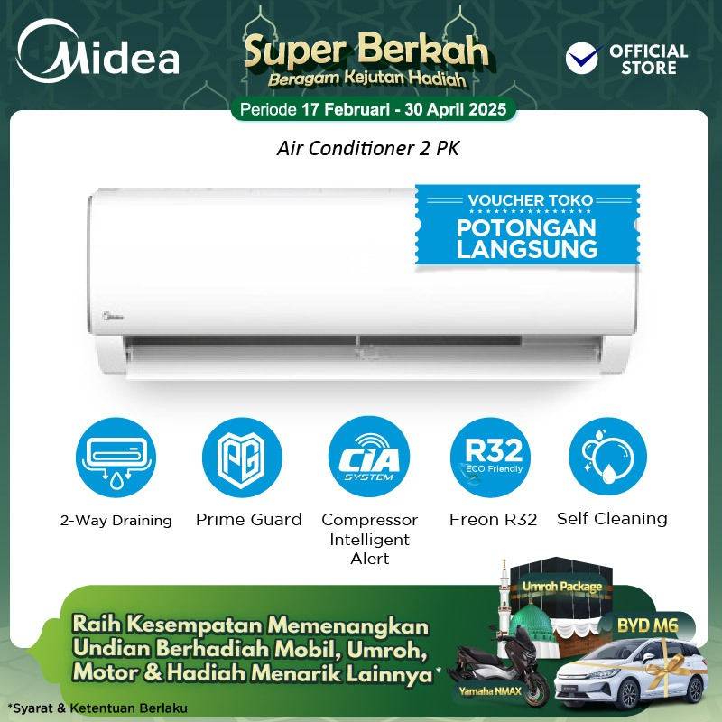 Midea AC MSAF-18CRN2 Split 2 PK R32 Series