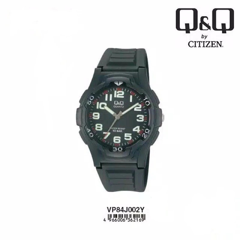 Q&Q QnQ QQ Original Jam Tangan Casual Pria Fashion Rubber Analog - VP84 VP84J VP 84 VP 84 J Water Re