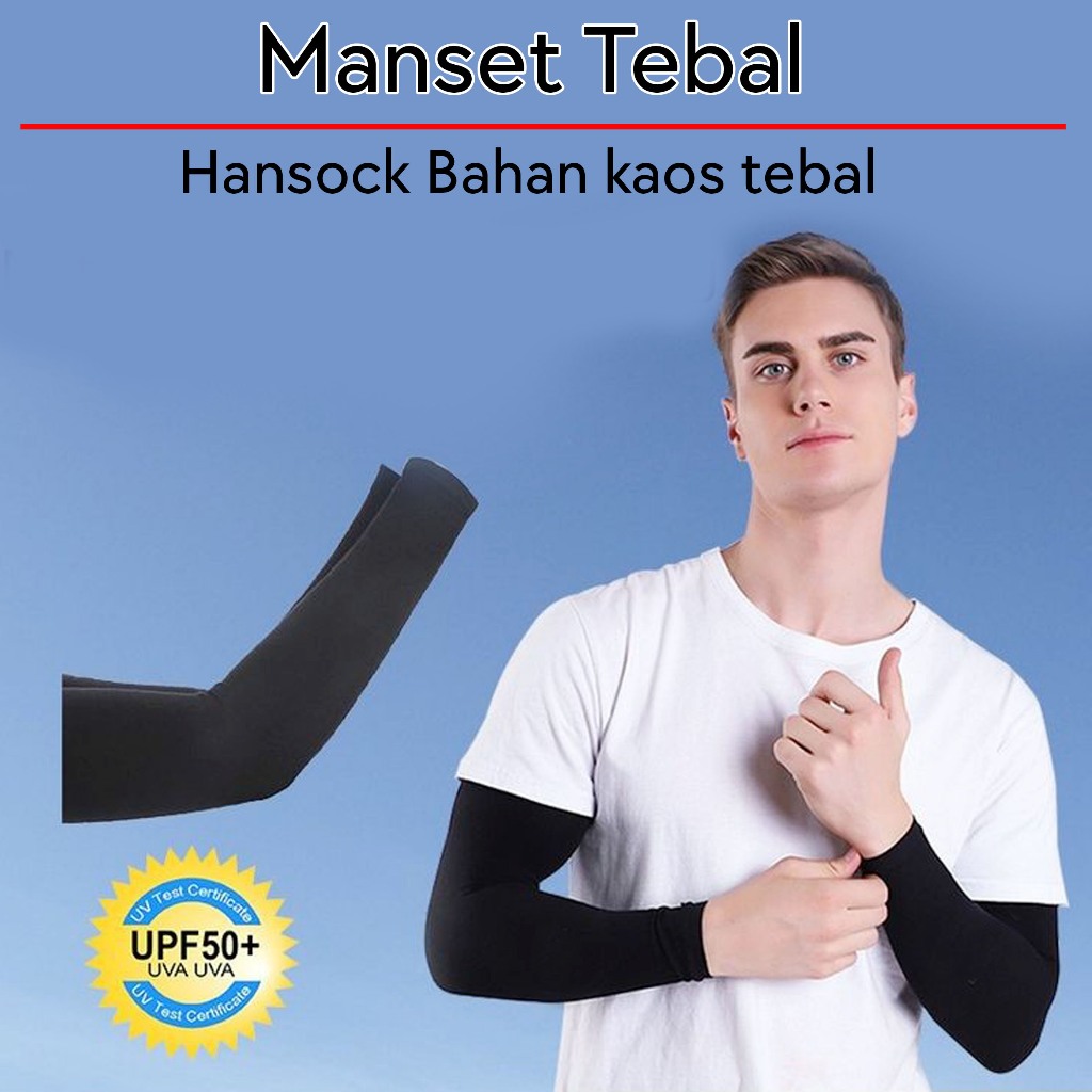 handsock decker manset tangan polos tebal bahan kaos murah,mangset olahraga