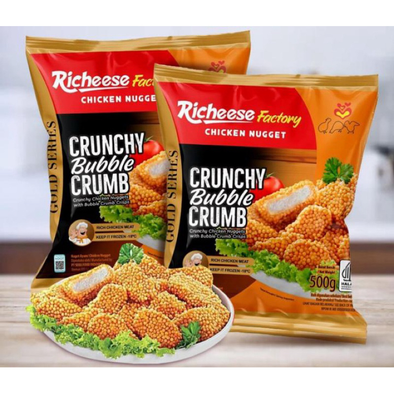 

Richeese chicken nugget bubble gold 500gr