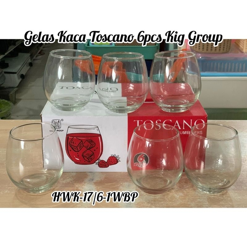 KIG GROUP - GELAS KACA TOSCANO 6PCS