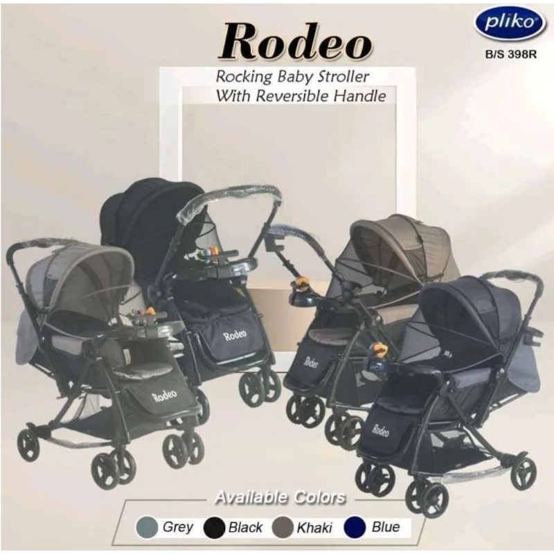 Stroller Bayi Pliko Rodeo PK-398 R RODEO Baby Stroller Ayun Kereta Dorong Bayi