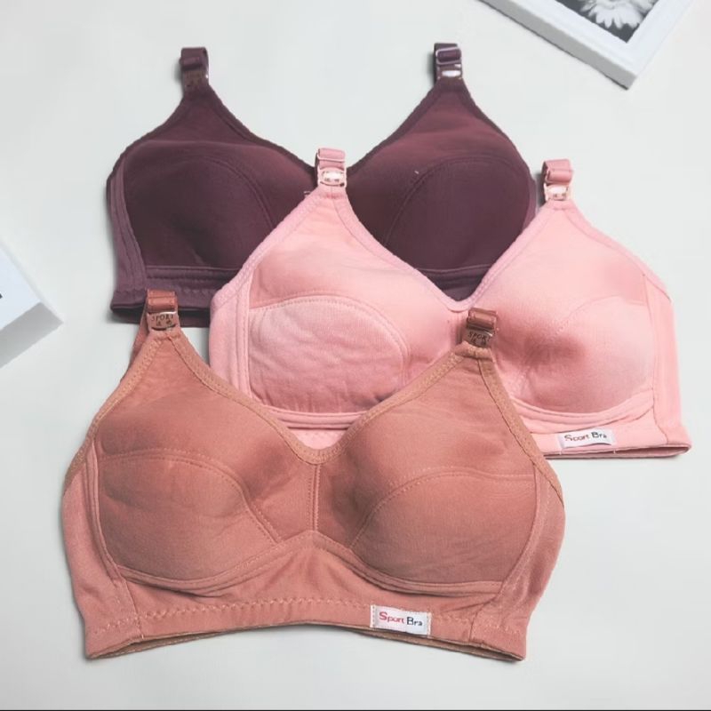 6 PCS bra sport Tanpa busa wanita dewasa murah meriah / BH tanpa kawat Tanpa Busa/Bra Wanita Remaja 