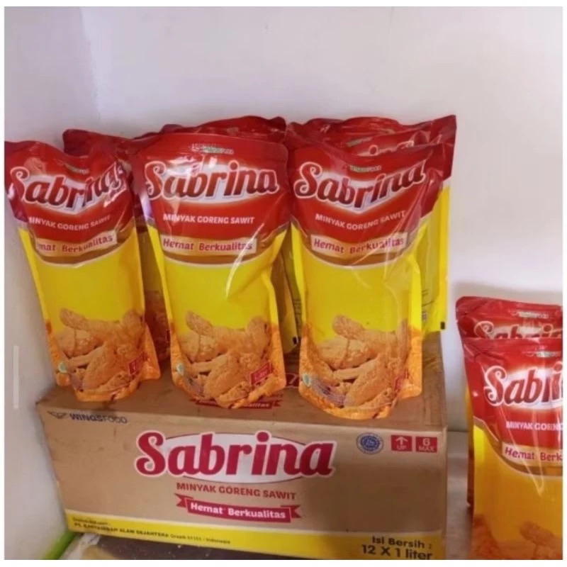 

minyak goreng sabrina dus 1liter isi 12pcs