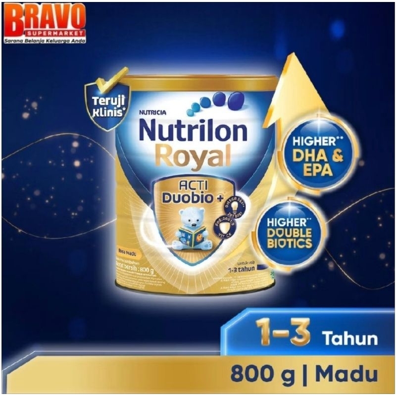 

Nutrilon Royal 3 Madu dan Vanila Susu Pertumbuhan Bubuk 800g ( Usia 1-3 tahun)