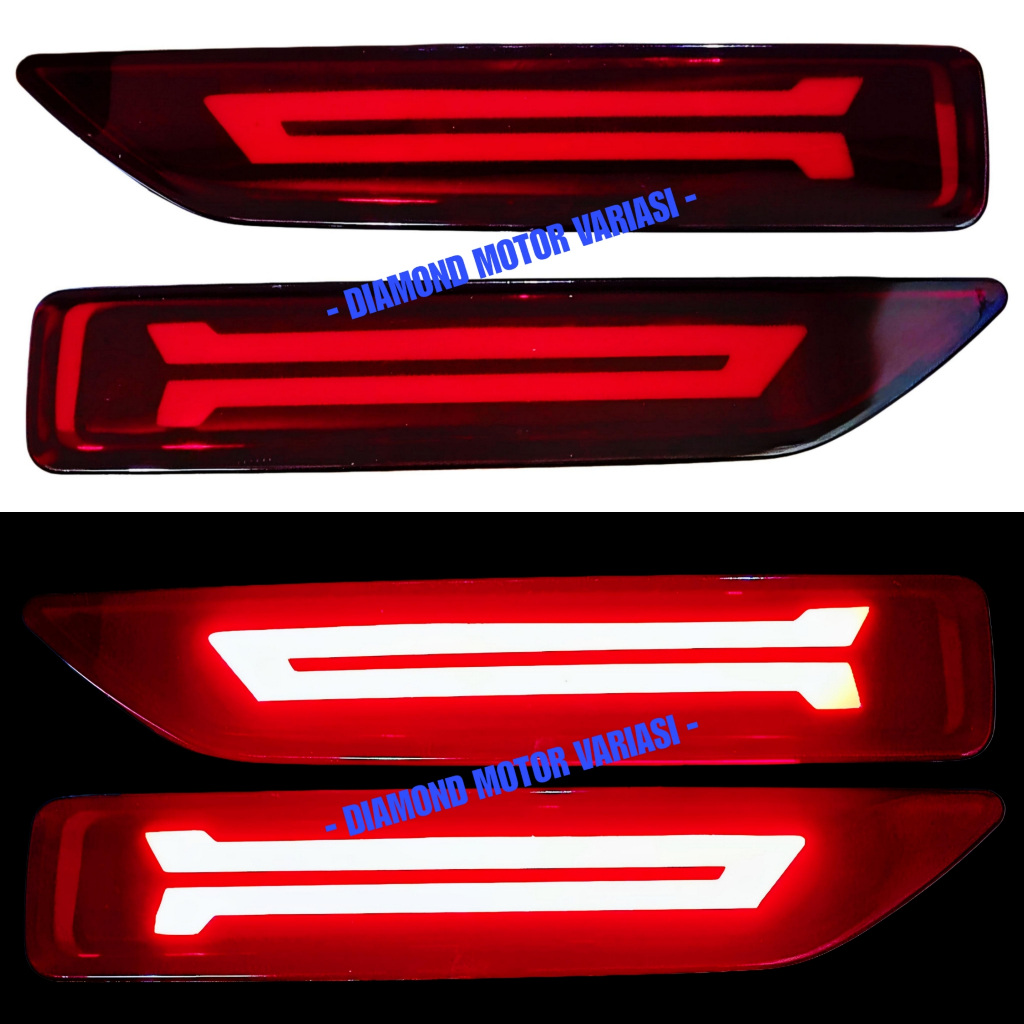 Mata Kucing Reflektor Lampu LED Bemper Belakang Model E Mobilio BRV 2014 2016 2017 2019 2021 2025