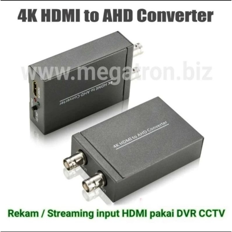 HDMI to AHD converter ( input HDMI masuk DVR CCTV untuk direkam)