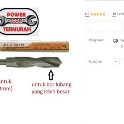 

Mata Bor Besi 17.5 mm Reduced Shank Twist Drill Kones Taper 17,5mm