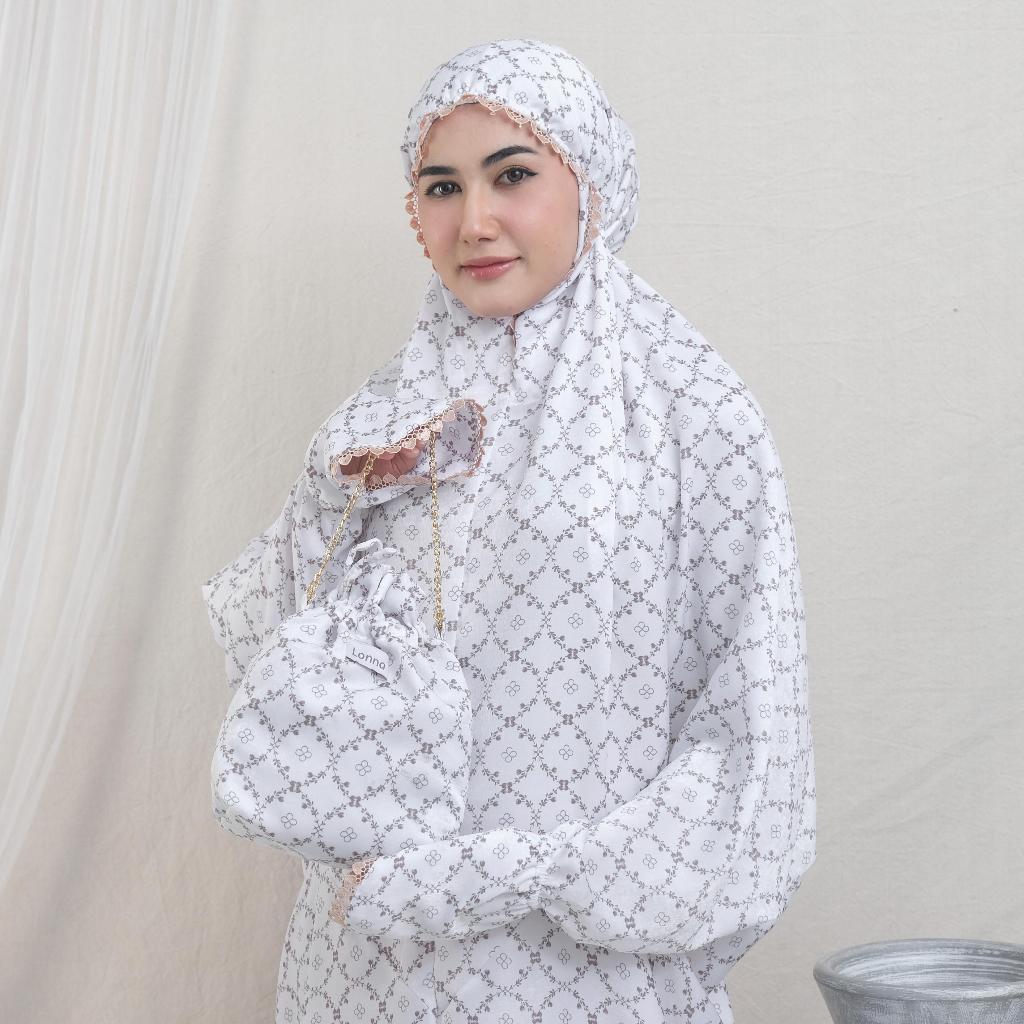 MalikaBordir - Mukena Terusan Dewasa Jumbo Premium Silk Renda Mewah Terbaru by MalikaBordir