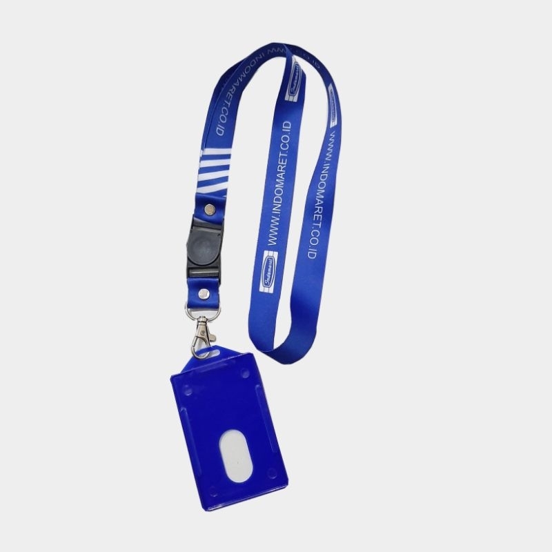 Tali id card indomaret Full Printing | Gantungan indomaret | gantungan name tag indomaret | name tag