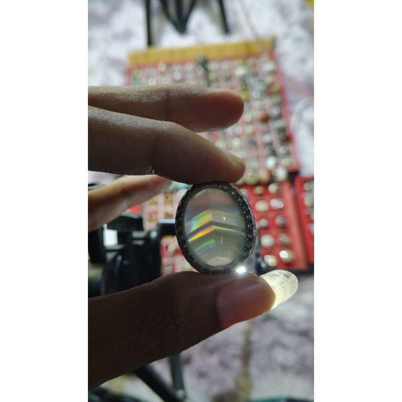 junder iris/ junder pelangi natural asli batu