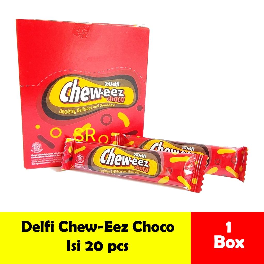 

Delfi ChewEez Chocolate Kemasan Box isi 20 pcs