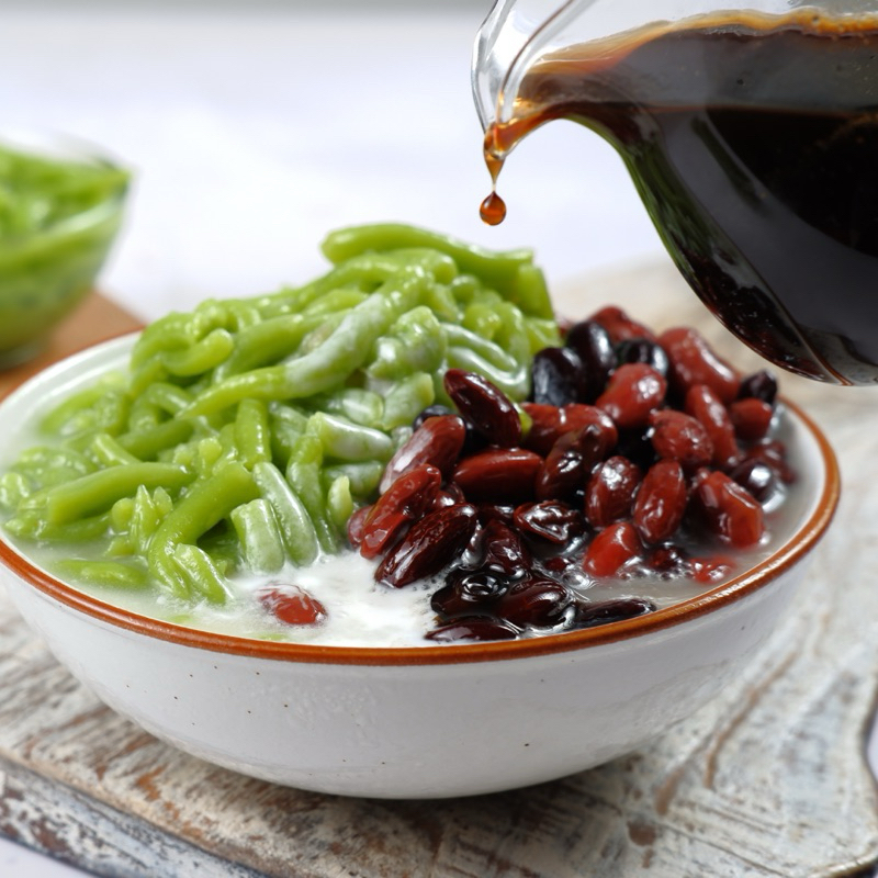 

Jelly motif CENDOL HIJAU 1Kg /Cendol / es dawet/ jelly pelangi merk Super Aneka Jelly